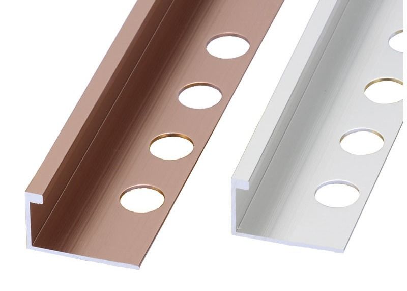 Aluminum Extrusion Profile Tile Trim Strips Ceramic Decorative Tile Edge Corner Trim