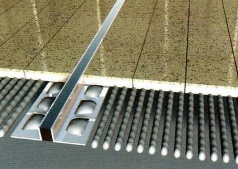 Lantai Kayu Trim 25mm Aluminium Movement Joint Aluminium Extrusion Profile