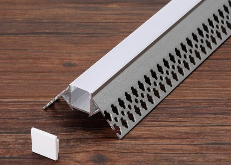 Led Strips Lighting Profil Aluminium LED Tersembunyi Dengan Klip Musim Semi