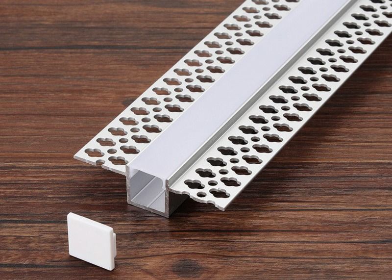 Led Strips Lighting Profil Aluminium LED Tersembunyi Dengan Klip Musim Semi