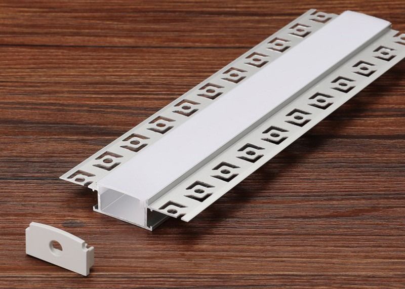 Led Strips Lighting Profil Aluminium LED Tersembunyi Dengan Klip Musim Semi