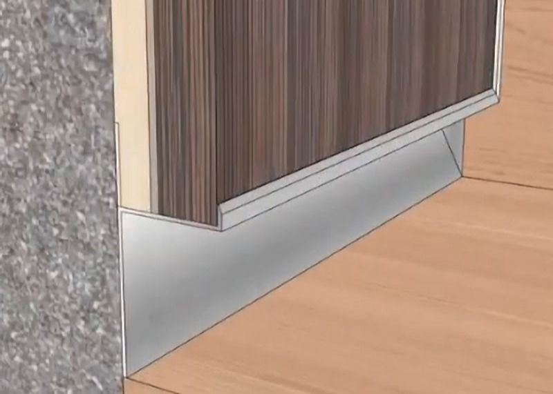Garis Skirting Papan Stainless Steel Dipoles Stainless Steel Baseboard Skirting