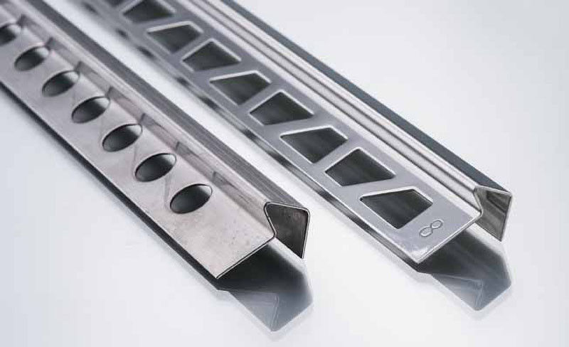 Dekorasi Strip Transisi Stainless Steel Ubin Lantai Trim Corner T Bentuk Garis