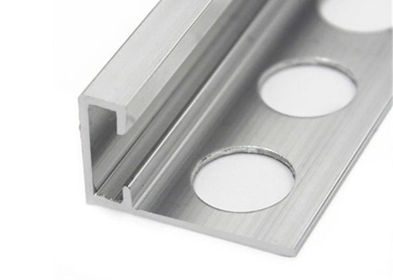 Aluminum Alloy Metal Tile Trims Interior Decoration Square Tile Edge Corner Trimming