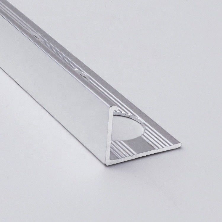 2,7m Seng Chrome Square Edge Tile Trim Aluminium