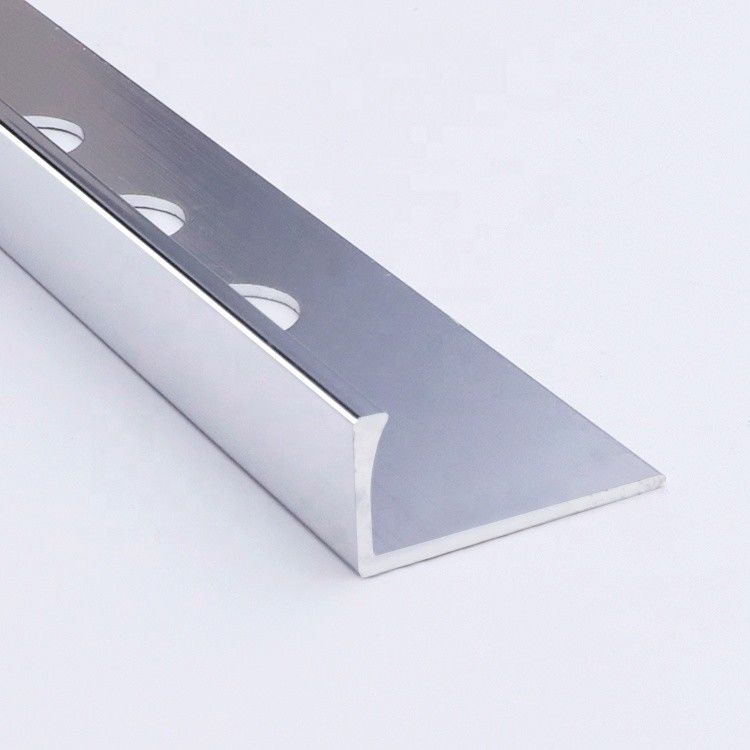 2,7m Seng Chrome Square Edge Tile Trim Aluminium