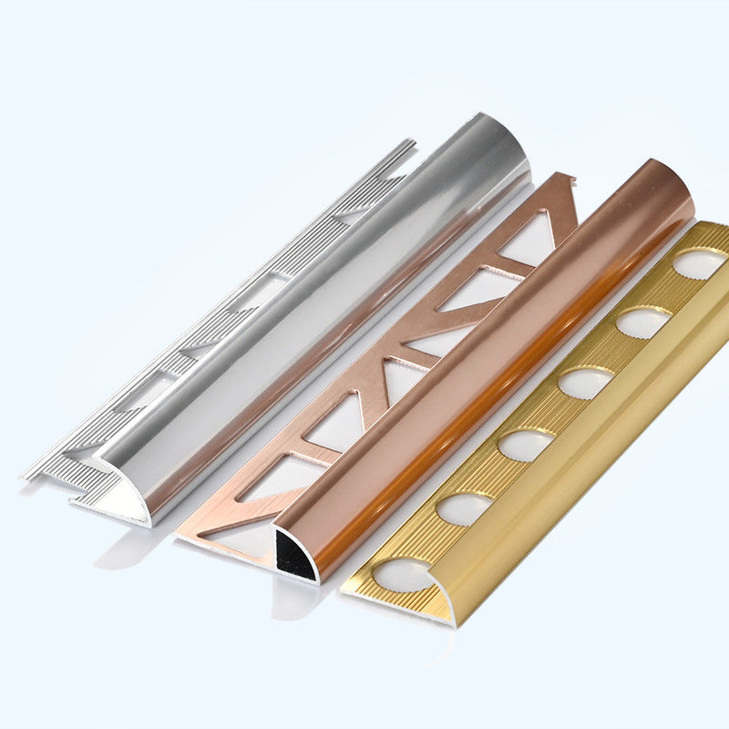 Sikat Emas 10mm Chrome Round Edge Tile Trim Dekorasi