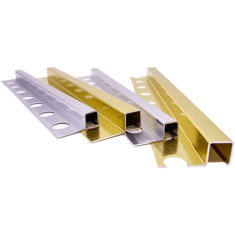 L Shape Brass Tile Trim 3.0m Ceramic Corner Edge Protector Transisi Strip
