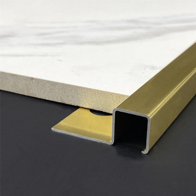L Shape Brass Tile Trim 3.0m Ceramic Corner Edge Protector Transisi Strip