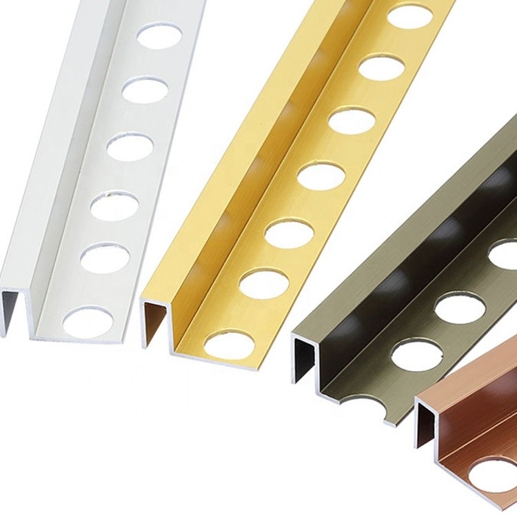 Perlindungan Anti Tabrakan Aluminium Tile Trim Untuk Tepi Sudut Dinding Rumah