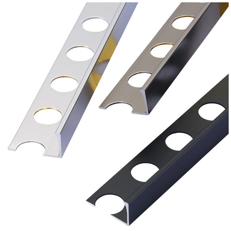 Square Edge Aluminium Tile Trim White Bathroom Tile Metal Corner Trim