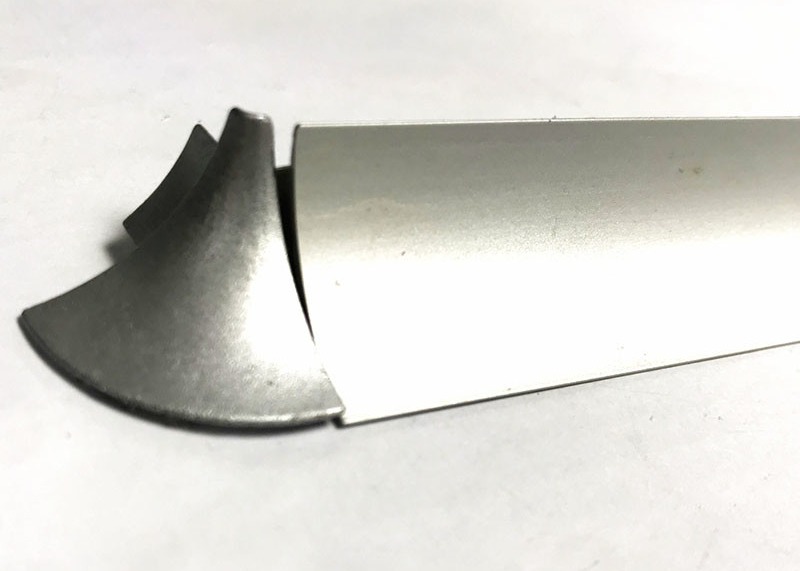 Aluminium Metal Square Edge Tile Trim Anodized Bathroom Tile Edge Trim