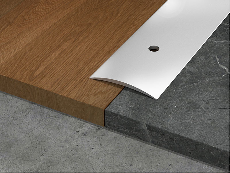 T Shaped Buckles Decorative Aluminium Angle Strip 10mm Floor Curved Cover Strip