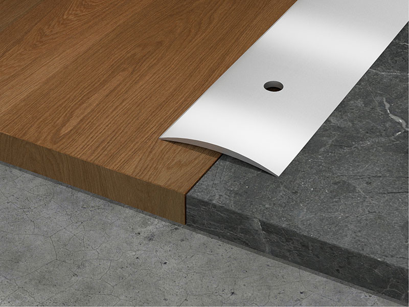 T Shaped Buckles Decorative Aluminium Angle Strip 10mm Floor Curved Cover Strip