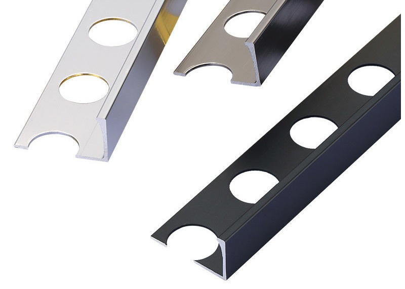 Decorative metallic interior baseboard for Aluminum cover line skirting board for tile trim