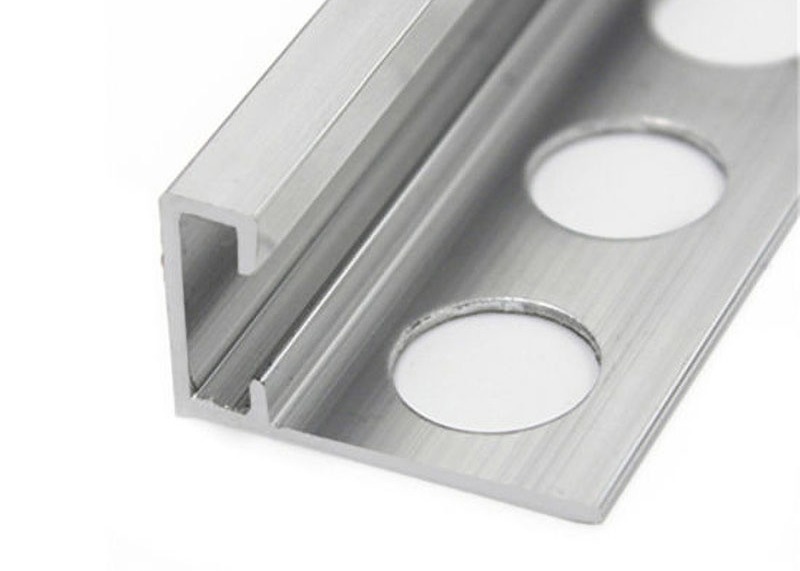 Aluminum Alloy Metal Tile Trims Interior Decoration Square Tile Edge Corner Trimming