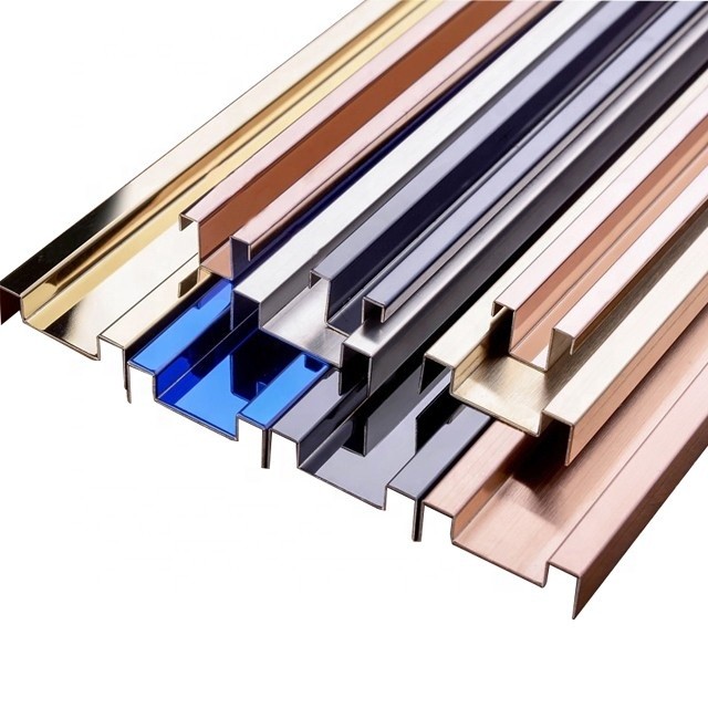 Decorative Edging Protection Extruded Aluminum Tile Trim Profile